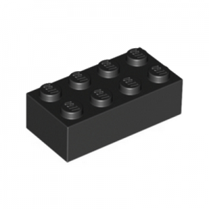 Steen 2x4 zwart 3001/300126 (set van 10 stuks)