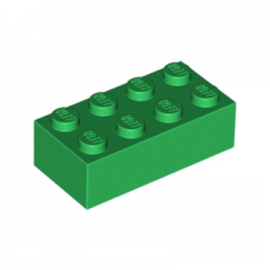 Steen 2x4 groen 3001/4106356 (set van 10 stuks)