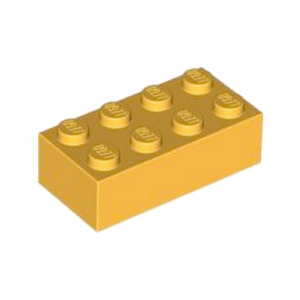 Steen 2x4 oranje gelig 3001/6100027 (set van 10 stuks)