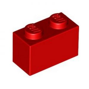 Steen 1x2 rood 3004/300421 (set van 10 stuks)