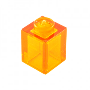 Steen 1x1 transparant oranje 3005/6240550