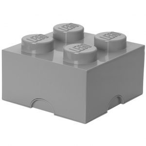 LEGO Opbergbox Brick 4 Grijs