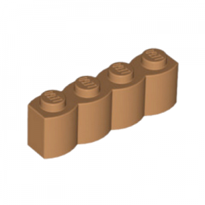 Steen palissade 1x4 bruin medium nougat 30137/4651232