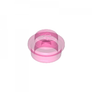 Plaatje rond transparant 1x1 roze 34823/6240230