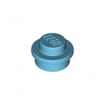 Plaatje rond 1x1 blauw medium azur 6141/6102986