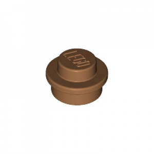 Plaatje rond 1x1 bruin medium nougat 6141/6167641