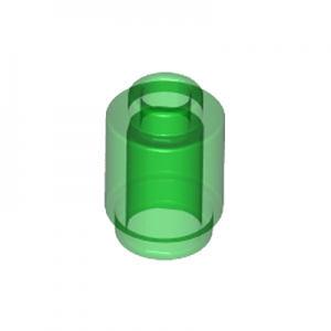 Steen rond 1x1 transparant groen 3062/6238046 (set van 10 stuks)