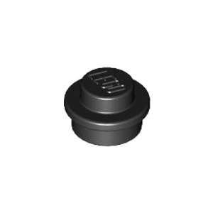 Plaatje rond 1x1 zwart 6141/614126 (set van 10 stuks)