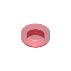 Tegel rond 1x1 transparant rood 35380/6258607 (set van 20 stuks)