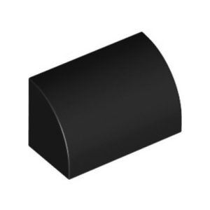 Steen gebogen 1x2 zwart 37352/6275732 (set van 10 stuks)