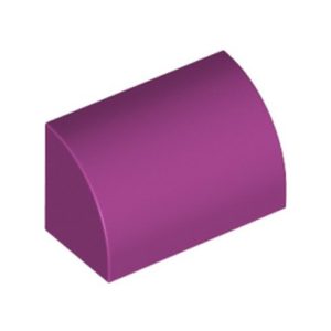 Steen gebogen 1x2 magenta 37352/6294565 (set van 10 stuks)