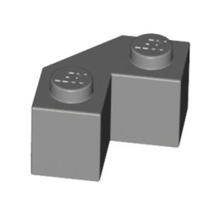 Steen 2x2, met 45° hoek grijs 87620/4624186 (set van 10 stuks)