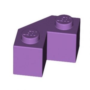 Steen 2x2, met 45° hoek paars medium lavendel 87620/6172387 (set van 10 stuks)