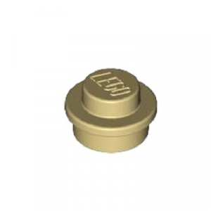 Plaatje rond 1x1 beige 6141/4161734 (set van 10 stuks)