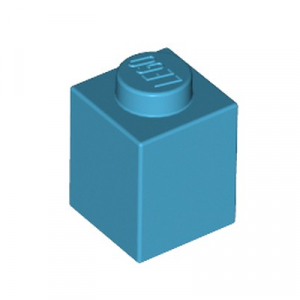 Steen 1x1 blauw donker azur 3005/6225538 (set van 10 stuks)