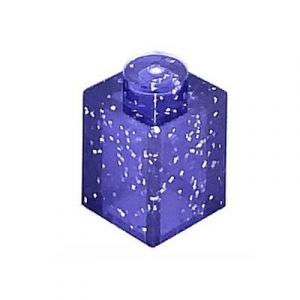 Steen 1x1 paars glitter 3005/6253761 (set van 10 stuks)
