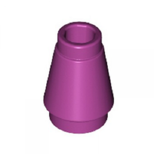 Steen rond conisch 1x1 magenta 59900/6003007 (set van 10 stuks)