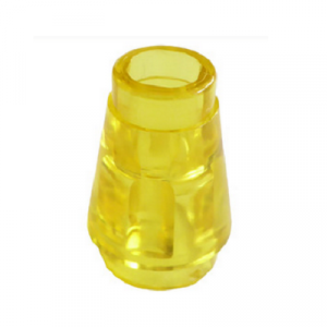 Steen rond conisch 1x1 transparant geel 59900/6337597 (set van 10 stuks)