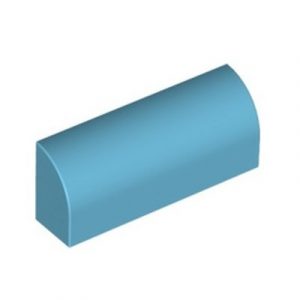 Steen gebogen 1x4 blauw medium azur 10314/6015098 (set van 10 stuks)