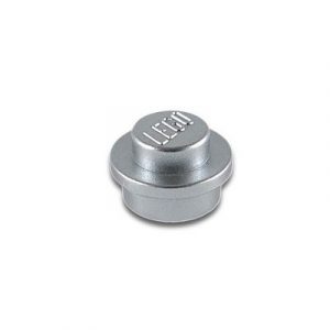 Plaatje rond 1x1 grijs zilvergrijs 6141/6051507 (set van 10 stuks)