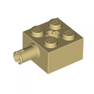 Steen met pin en kruisgat 2x2 beige 42929/6347700 (set van 5 stuks)