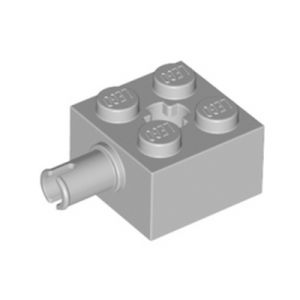 Steen met pin en kruisgat 2x2 grijs lichtgrijs 42929/6347704 (set van 5 stuks)
