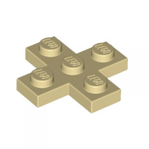 Plaatje kruis 3x3 beige 15397/6061575 (set van 10 stuks)
