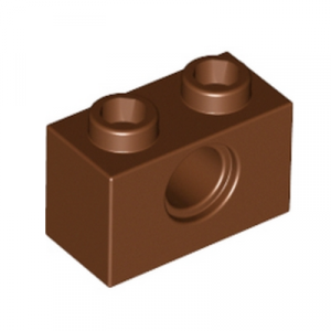 Steen 1x2, 1 gat bruin 3700/4211252 (set van 10 stuks)