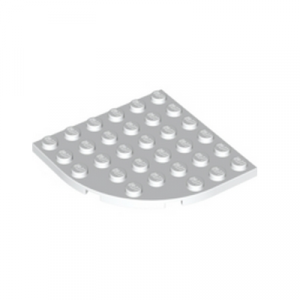 Plaatje ronde hoek 6x6 wit 6003/6057460 (set van 4 stuks)