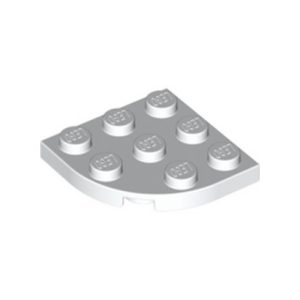 Plaatje ronde hoek 3x3 wit 30357/4550745 (set van 4 stuks)