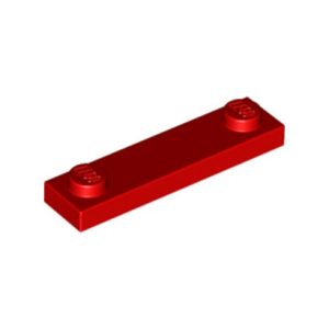 Plaatje 2-nops 1x4 rood 41740/6256923 (set van 10 stuks)