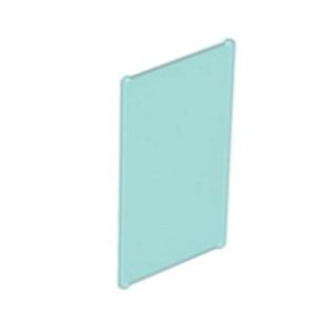 Ruit 1x4x6 transparant blauw 60803/6256060 (set van 5 stuks)
