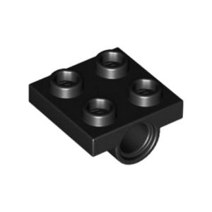 Plaatje met 2 pingaten 2x2 zwart 2817/281726 (set van 10 stuks)
