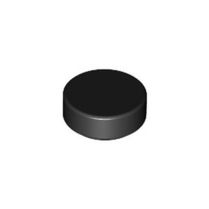 Tegel rond 1x1 zwart 35381/6284070 (set van 20 stuks)