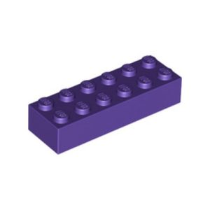 Steen 2x6 paars 44237/6147004 (set van 10 stuks)