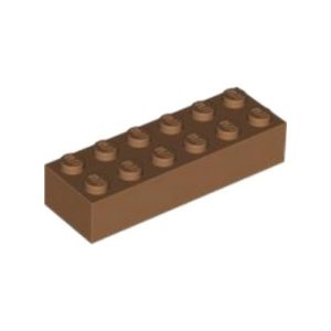 Steen 2x6 bruin medium nougat 44237/6350413 (set van 10 stuks)