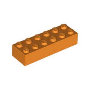 Steen 2x6 oranje 44237/6382506 (set van 10 stuks)