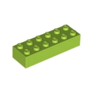 Steen 2x6 groen limegroen 44237/6422924 (set van 10 stuks)