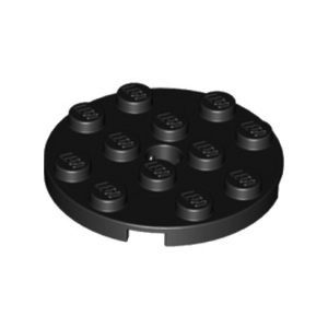 Plaatje rond 4x4 zwart 60474/4515350 (set van 5 stuks)