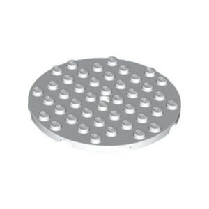 Plaatje rond 8x8 wit 74611/6331510 (per stuk)
