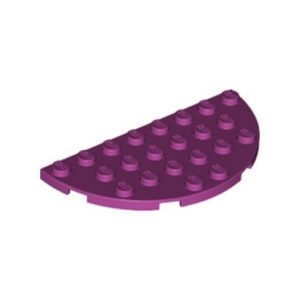 Plaatje halve cirkel 4x8 magenta 22888/6294567 (set van 10 stuks)