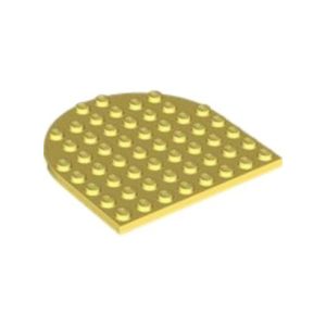 Plaatje halve cirkel 8x8 geel pastelgeel 41948/6393558 (per stuk)