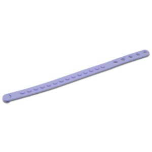 Armband flexibel 1x14 studs en 5 gaten, lavendel 67196/6429604 (per stuk)