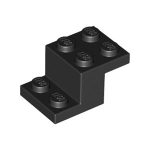 Steen met plaatjes 2x3x1⅓ zwart 73562/6395375 (set van 5 stuks)