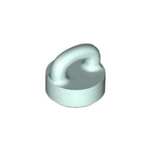 Tegel rond met beugel 1x1, blauw aqua/pastel 77813/6431779 (set van 10 stuks)