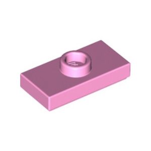 Tegel met 1 nop 1x2 roze pastelroze 15573/6264994 (set van 10 stuks)