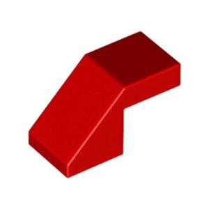 Dakpan zonder studs 45° 1x2 rood 28192/6275178 (set van 10 stuks)