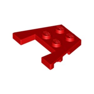Plaatje met hoeken 3x4 rood 28842/6170523 (set van 10 stuks)