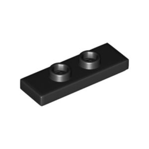 Plaatje 2-nops 1x3 zwart 34103/6199908 (set van 10 stuks)