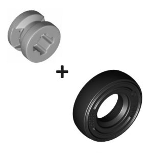 Band met Velg, zwart/lichtgrijs 59895 + 34337 (set van 5 stuks)